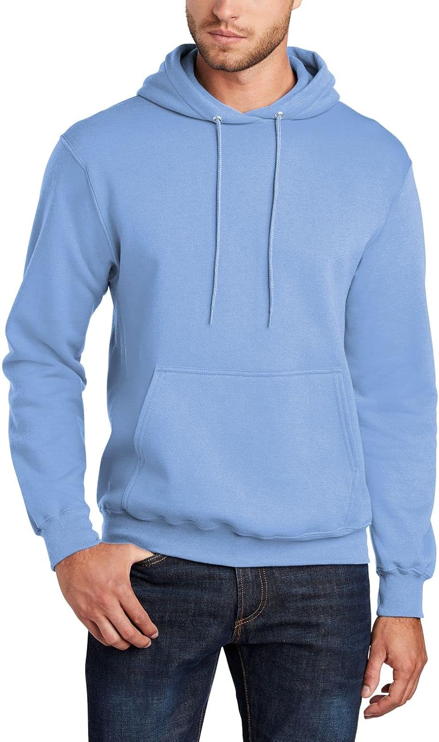 JustBlanks Mens Fleece Hoodie Long Sleeves Casual Pullover Hooded Sweatshirt with Kangaroo Pocket – Cozy Tall hoodies for men