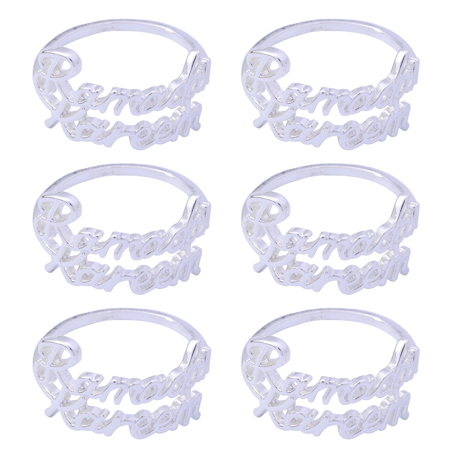 Tsophreniq Of 6 Resistant Napkin Rings Muslims Napkins Buckles for Wedding Banquet Versatile Table Decoration Festive Table Decorations