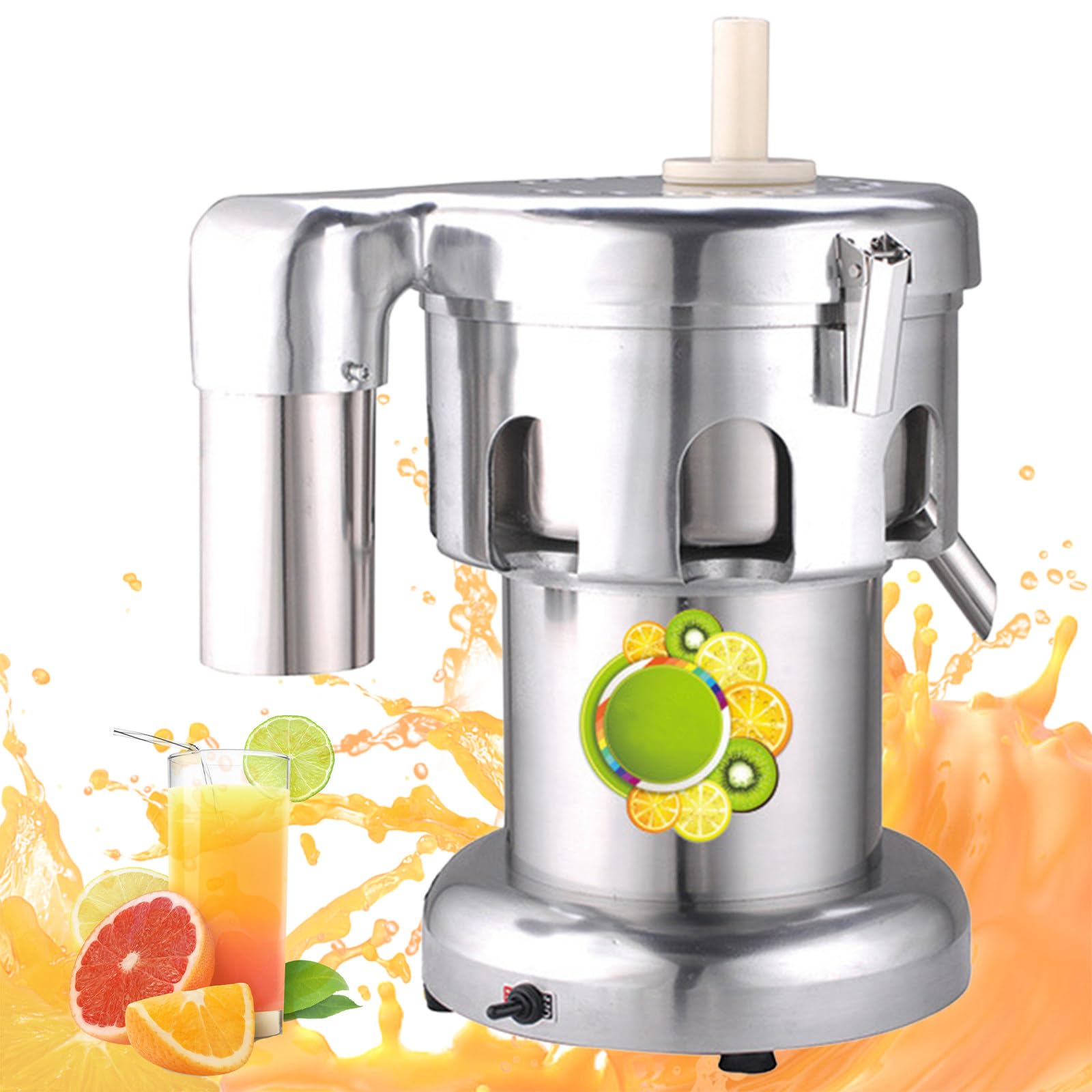 Estrattore di Succo Commerciale, Macchina per Succhi Centrifuga 550W, con la separazione a Basso Rumore e del residuo del Succo, per Succo di Arancia, Limone, Mela, Carota