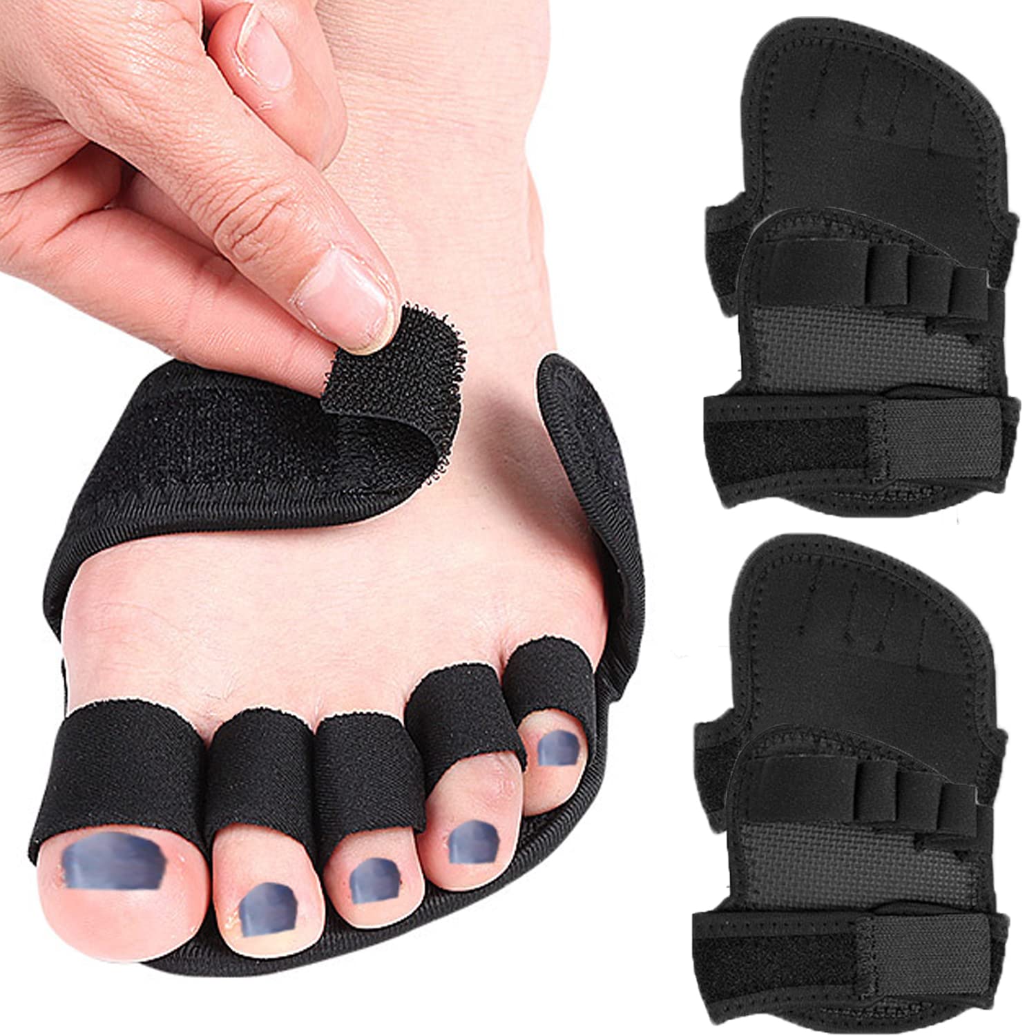 Skeerthy 4 Pieces Metatarsal Pads for Hammer Toe Toe Wraps Ball of Foot Cushions Adjustable HammerToe Support Claw Toes for Women/Men