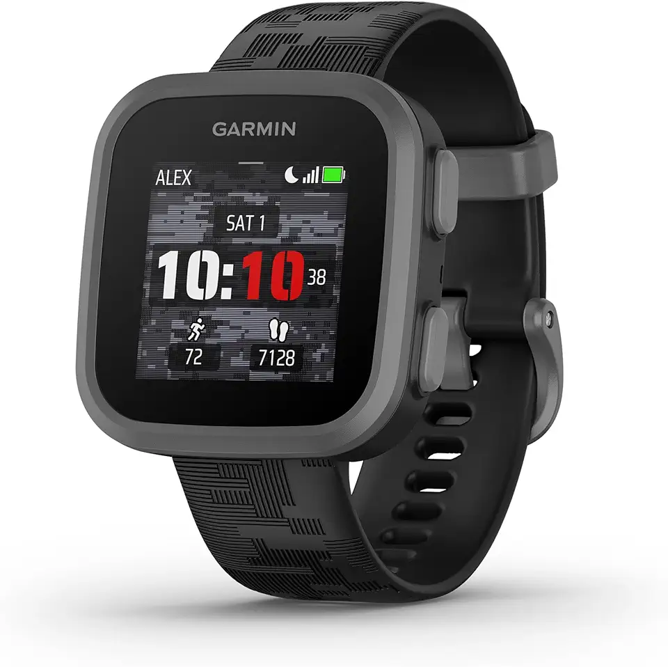 Garmin Bounce™, Kids Smartwatch, Two-Way Text and Voice Messaging, Location Tracking, Black Camo
