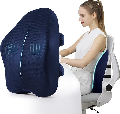 Miniatura 1 de Almohada de apoyo lumbar para silla de oficina almohada de apoyo para silla de automóvil soporte ergonómico para silla de espalda cojín de respaldo