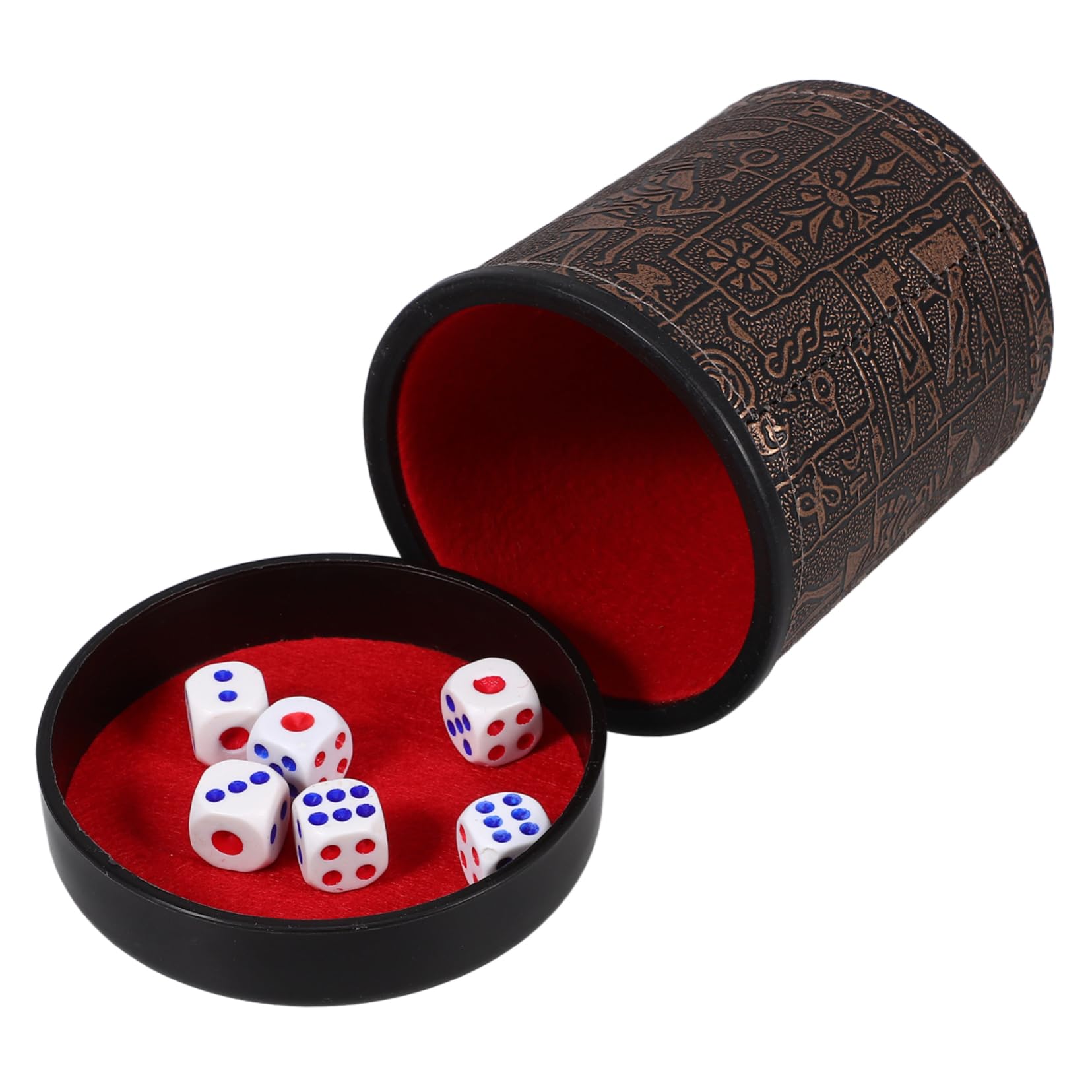 VICASKY 5sätze Geräuschloser Würfelbecher Mit Würfeln Und Sockel Spielzubehör Für Tischspiele Und Partys Für Drinnen Und Draußen