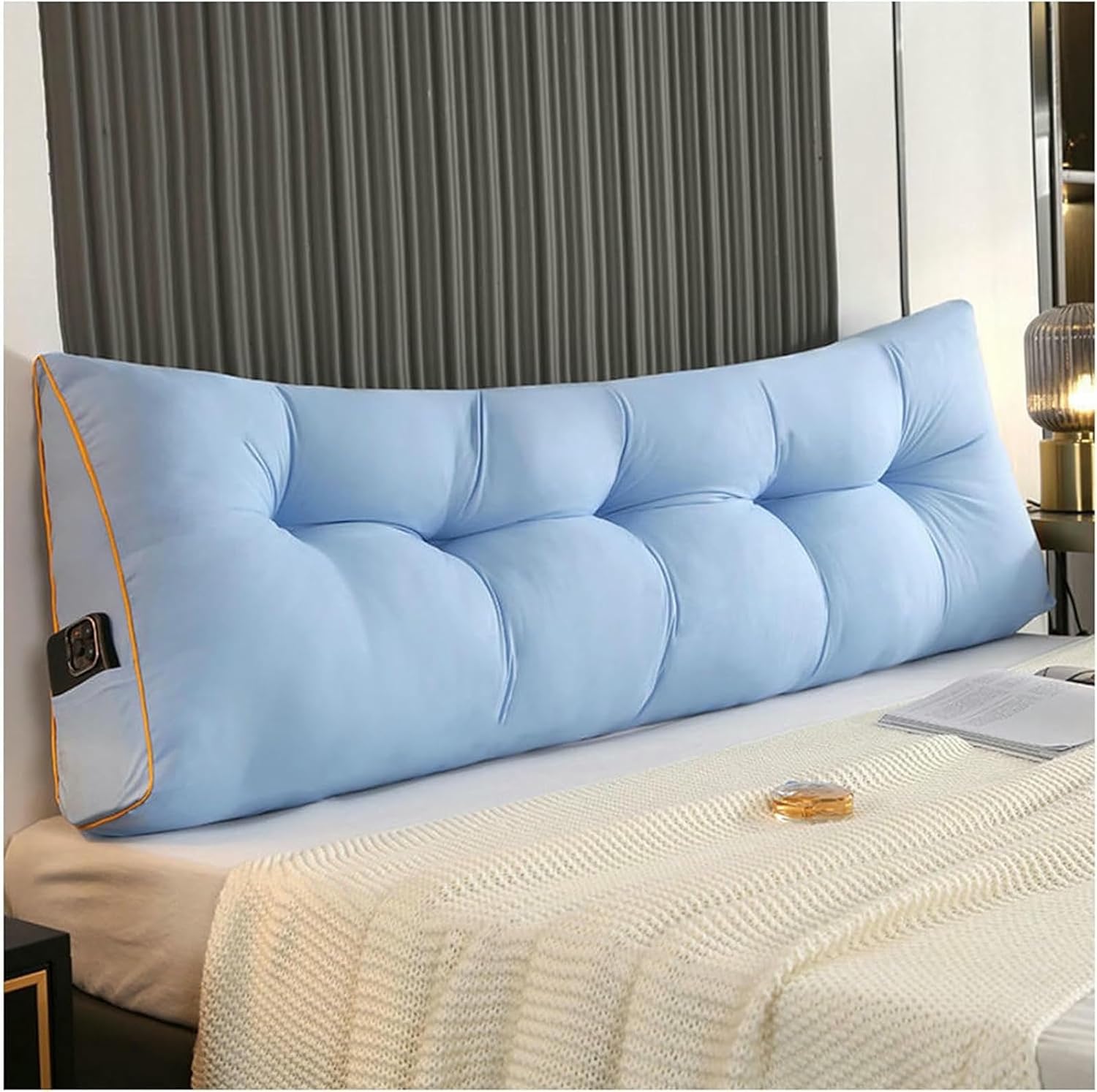 Triangular Wedge Pillows Headboard, Wedge Pillow, Backrest Bolster Pillow, Backrest Bolster Pillows for Dorm, Triangular Cushion Reading Support Pillow