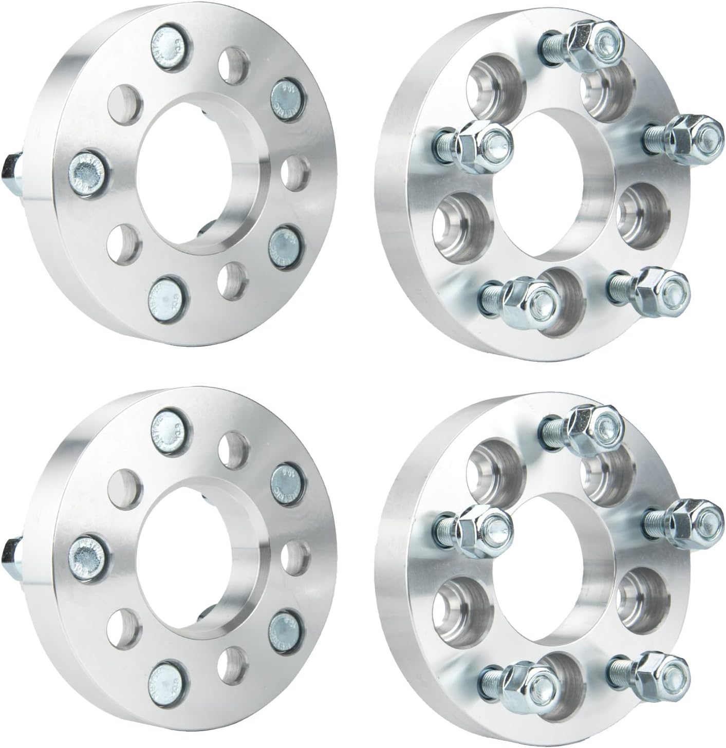 PHILTOP 5x100 to 5x114.3 1" Wheel Adapters for Corolla, 4 Pcs Lug Wheel Adapters (Changes Bolt Pattern) with 64.1mm Hub Bore M12x1.5 Studs fit for Corolla, Forester, Crosstrek, Prius