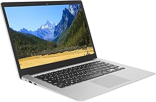 Computador Portátil de 14 Polegadas, Plugue Dos EUA 100V‑240V Portátil Prático de 14 Polegadas 6G RAM Quad Core Quad Thread Com Teclado de Tamanho Completo para Win10 para Estudo (6G 128G)