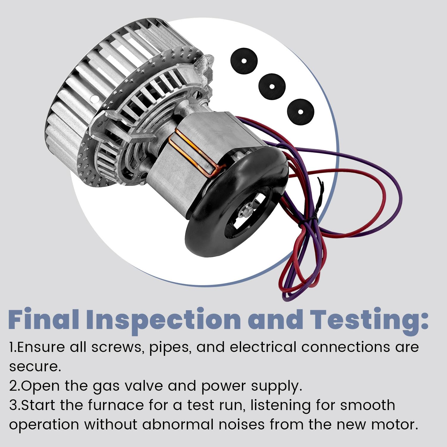 0131G00000P 0131G00000PS Draft Inducer Blower Motor Compatible with Goodman 0131G00000S for j238-150 Draft Inducer Motor for fasco lr20432 for Packard 66000