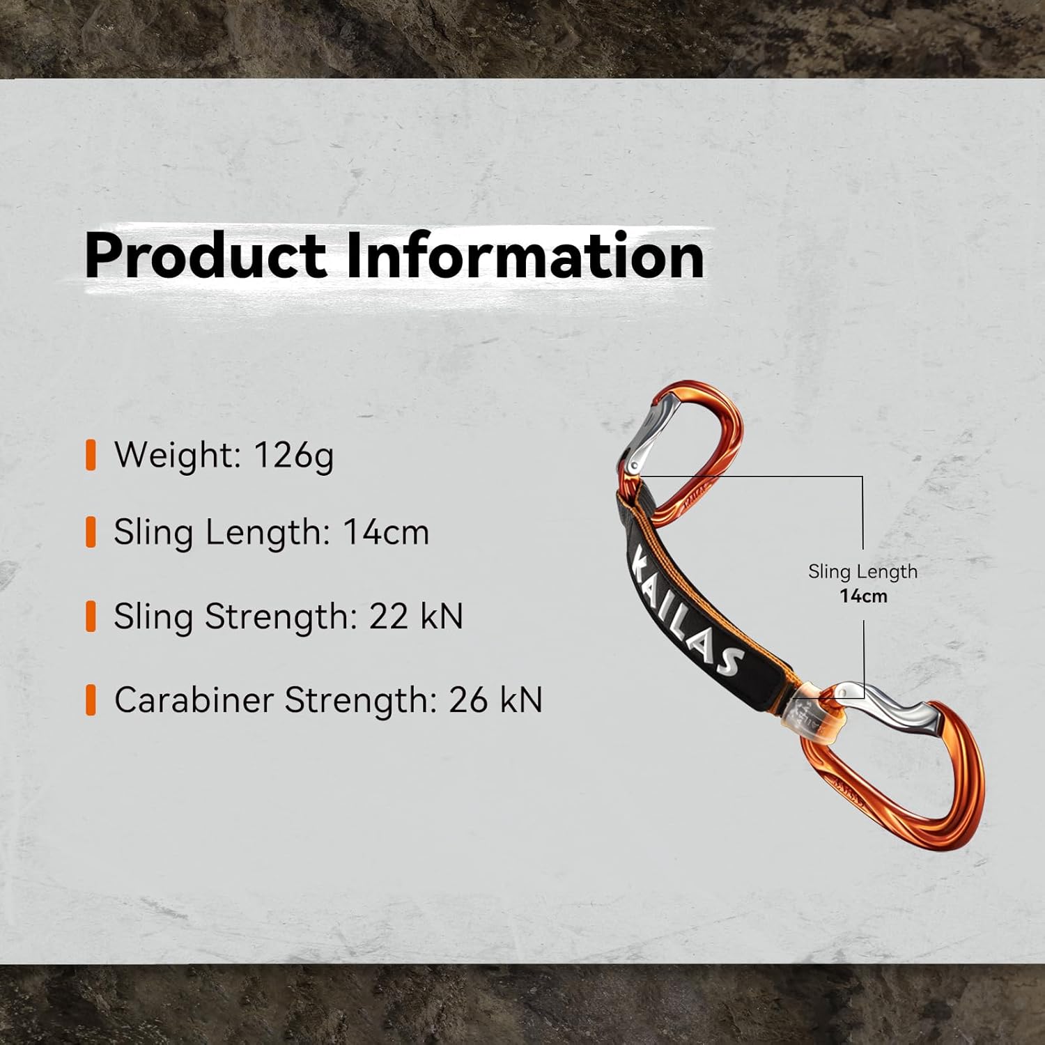 KAILAS Rock Climbing Quickdraw Set Carabiner Pack Accessories 22kN Gear Heavy Duty UIAA CE Certified