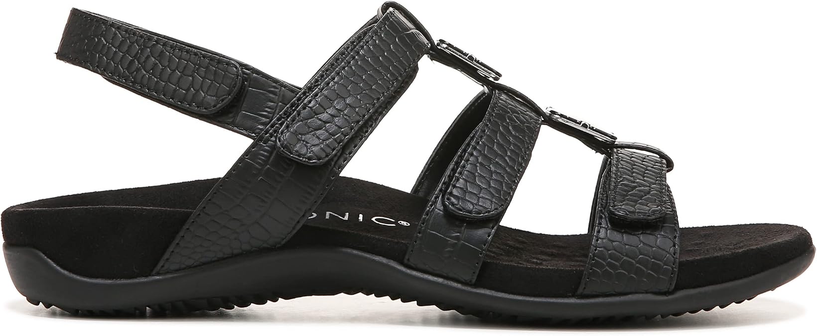 Vionic Women's Women's Rest Amber Backstrap Sandal - Ladies Adjustable Walking Sandals with Concealed Orthotic Arch Support