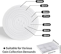 Vista 4 de 10 piezas de cápsulas transparentes para monedas, portamonedas de dólar de plata, portamonedas para coleccionistas, estuche de monedas de plástico