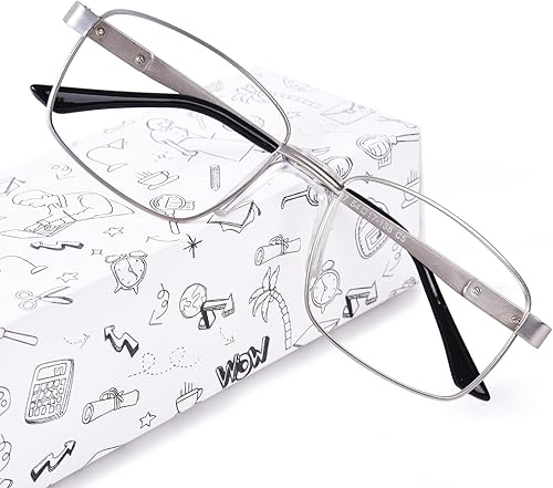 Miniatura 1 de Lentes de lectura para mujeres y hombres, lentes de bloqueo de luz azul, lentes de metal ligeros para lectura de computadora, anteojos anti UV