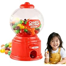 Mini Candy Dispenser,Cute Candy Machine for Desktop, The Perfect Creative Coin Money Saving Box Piggy Bank Gift for Friends' Chocolate and Snack Stash Black,Funny Creativity Gift Box for Kids Red