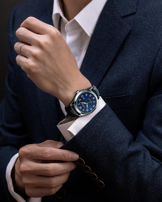 CIVO Easy Read Watches Men: Analog Clear Face Big Numbers Luminous Hands | Waterproof Date Quartz Wrist Watch for Business Men Daily Wear Casual - Gift for Father Husband Seniors Retired Men Christmas