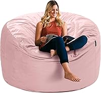 Vista 53 de HABUTWAY Silla Puf de 3 Pies de Terciopelo Lujoso de Piel Ultra Suave con Espuma Viscoelástica de Alto Rebote, Sillas Puf para Adultos, Sofá