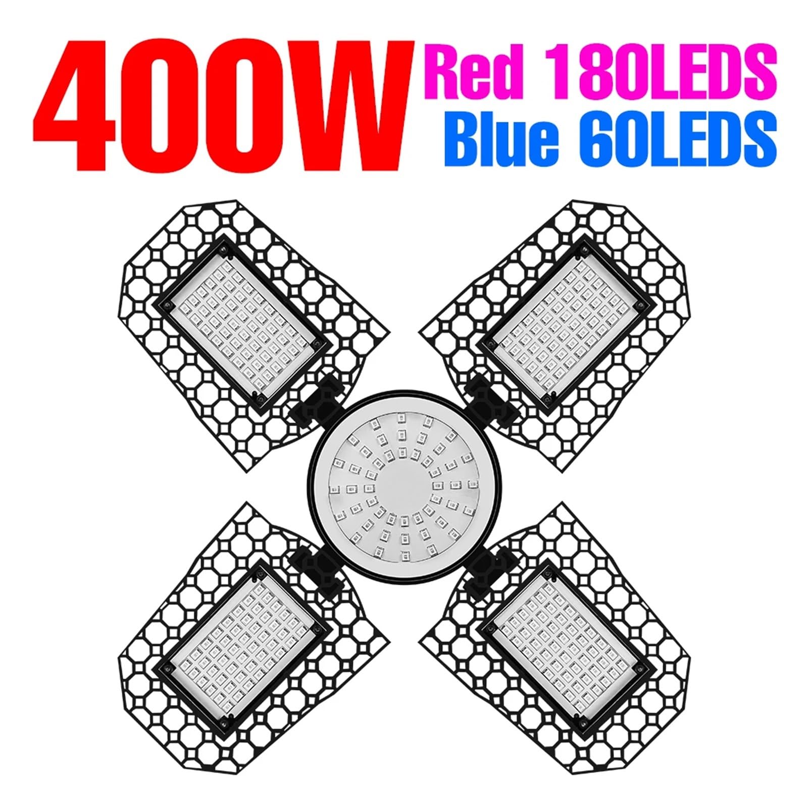 Luce per Piante, Pianta LED Coltiva La Luce Phytolamp a Spettro Completo, Lampada da Coltivazione Idroponica for Semi di Fiori Interno for Tenda Verdure in Serra(400W-240leds)