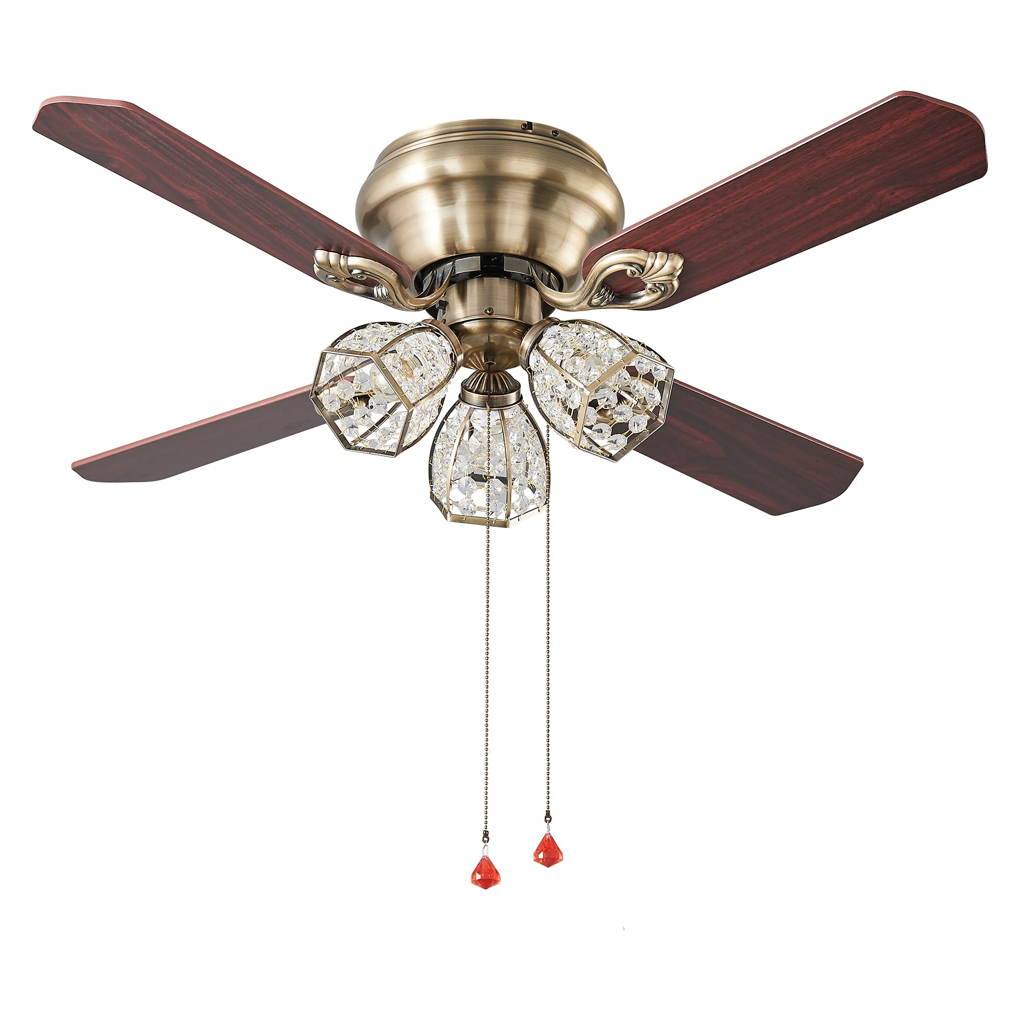 Buy 42 Inch Ceiling Fan with Light KAISITE Rustic Flush Ceiling Fan
