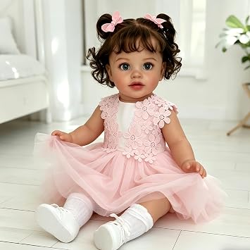 iCradle Realistic Reborn Baby Dolls Girl 26 inch Big Toddler Baby Doll Lifelike Adorable Vinyl Silicone Real Look Newborn Baby Doll Girl Rooted Hair Toddler Dolls Toy for Ages 3+