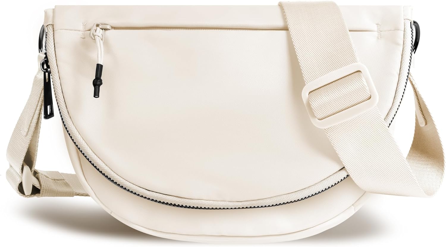 Crescent Bag for Women and Men, Fashion Medium Nylon Folding Crescent Moon Bag Sing...