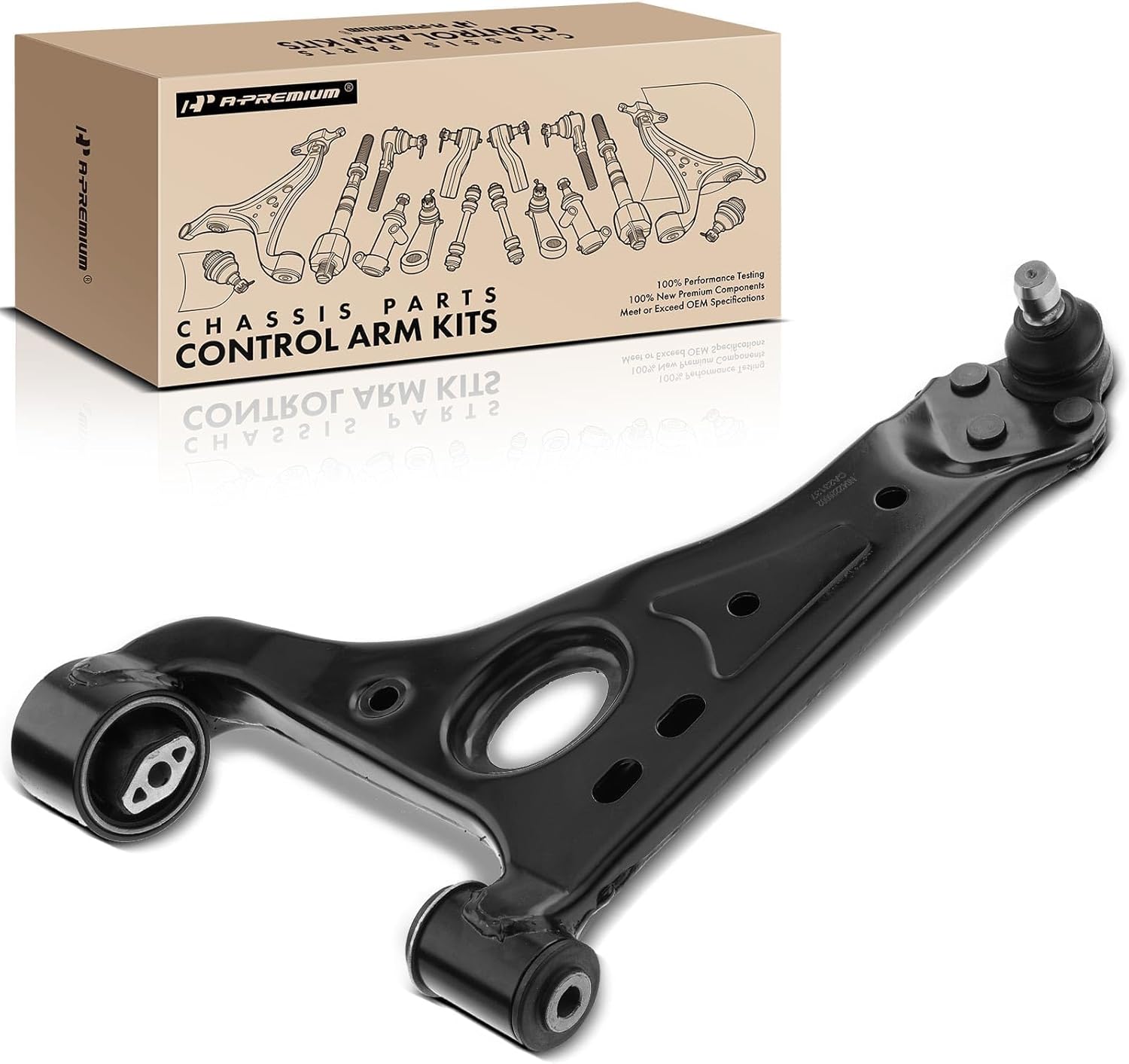 A-Premium Front Left Lower Control Arm, with Ball Joint & Bushing, Compatible with Chevrolet Trax 2013-2022, Buick Encore 2013-2022