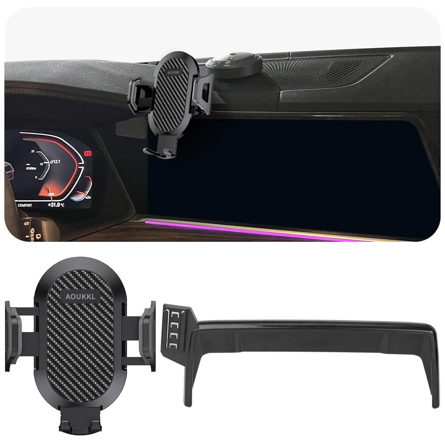 AOUKKL Car Phone Holder Fits for BMW X7 2019-2022 X5 2019-2023 X6 2020-2023 Accessories Only fit for 12