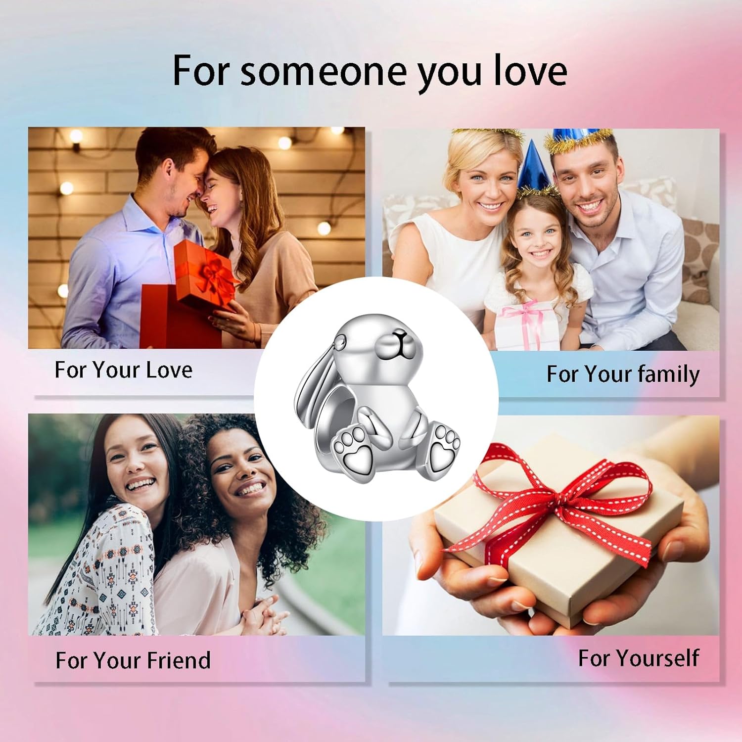 Bible Family Mom Wife Love Heart Dangle Charm 925 Sterling Silver Charms fits Bracelets and Necklace Pendant Bead Charms Jewelry Present for Women Family Friends - Image 7