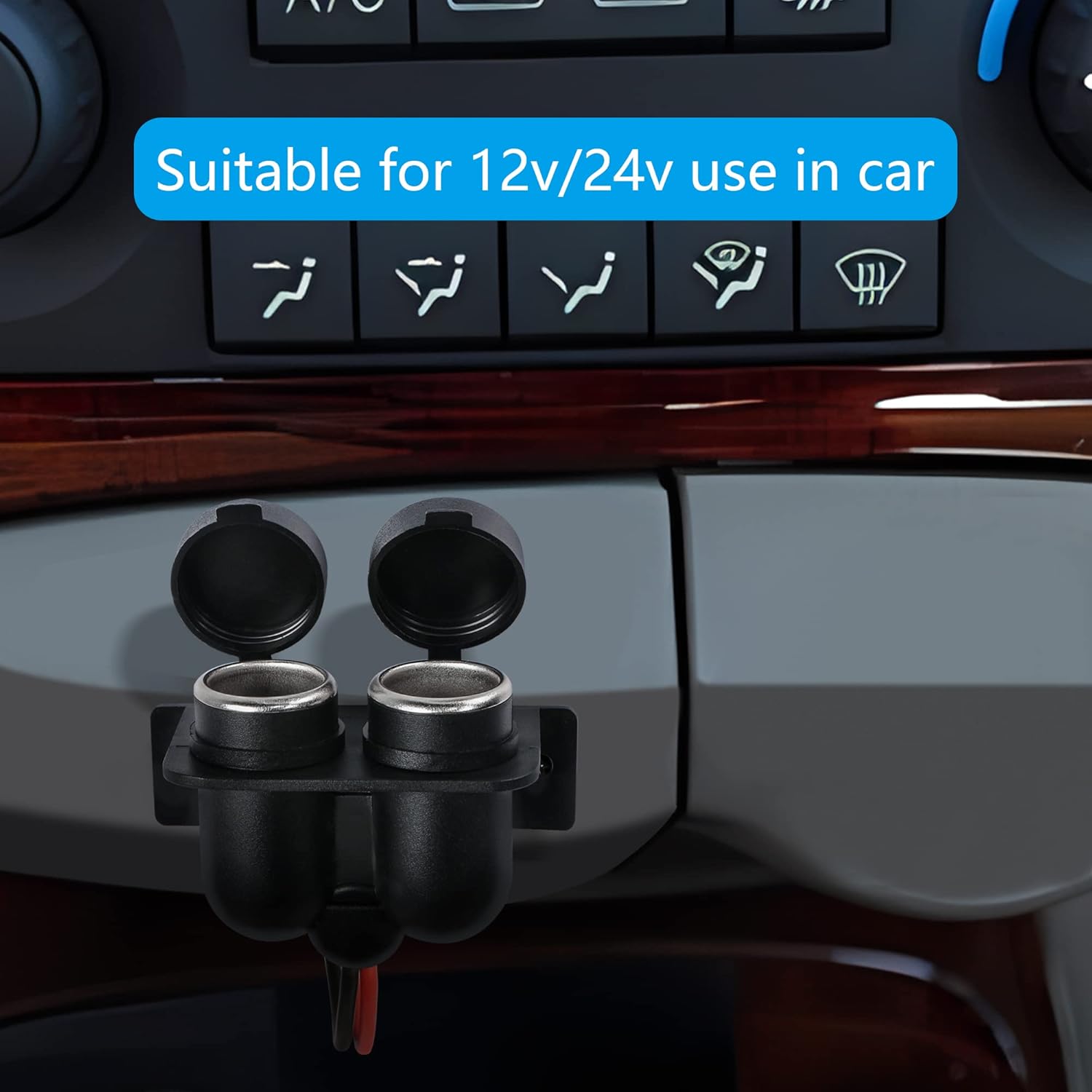 Buy RIIEYOCA 12V Cigarette Lighter Socket Power, DC 12V Cigarette