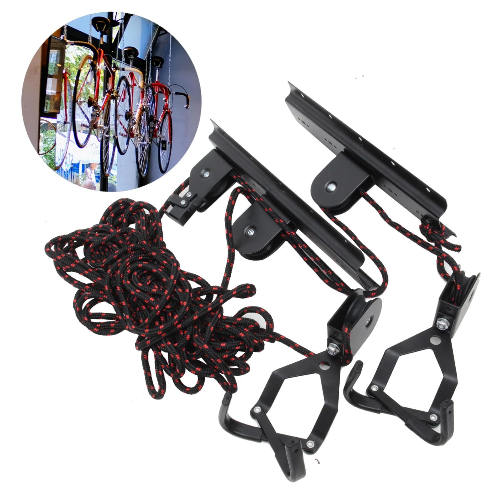 UKCOCO Soporte de Bicicleta de Gancho de Pared para Almacenamiento de Bicicletas Organizador y Plegables Resistente y Duradero