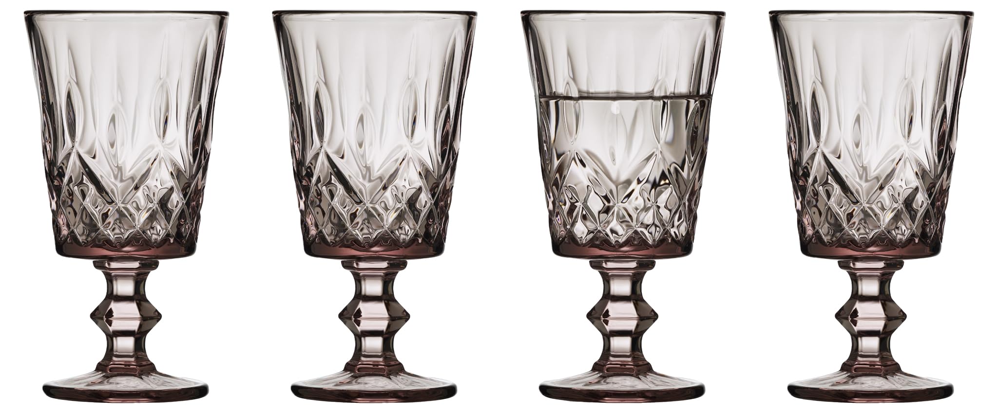 Lyngby Glas Sorrento Şarap Kadehi 4 Adet 29 Cl Pembe