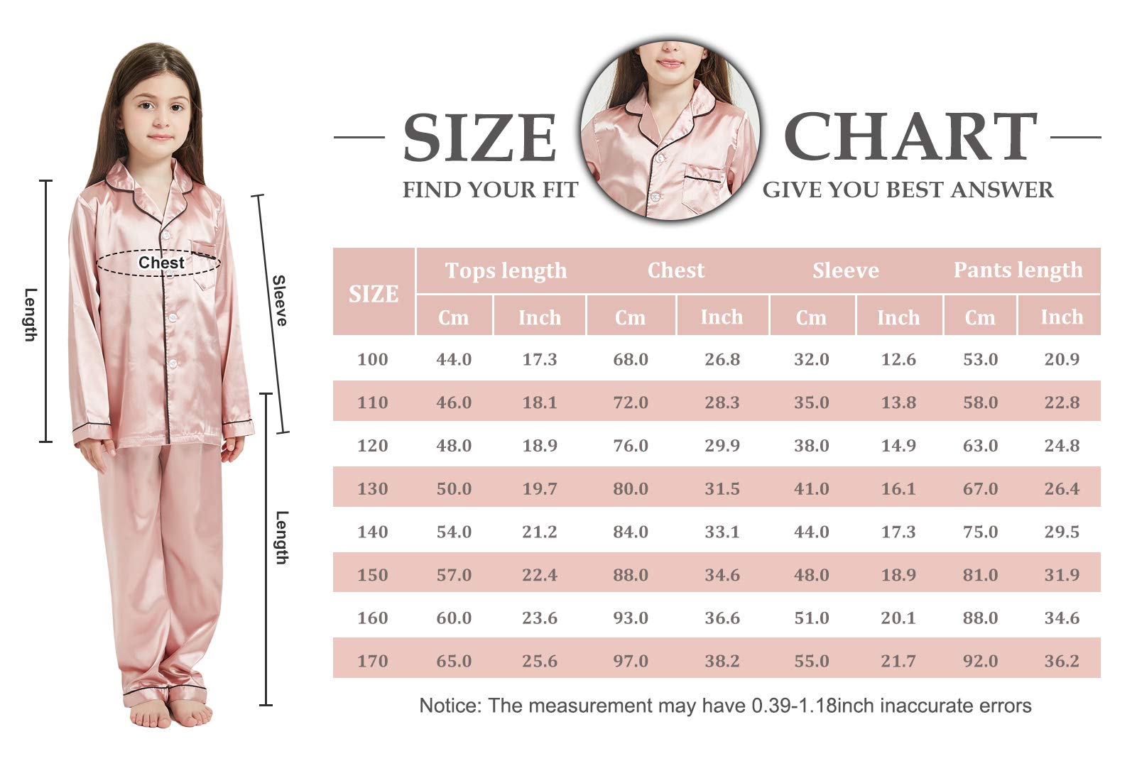 Happy Cherry - Conjunto Pijamas Satén Bebé Niños Verano Ropa Camisones Bebé Niñas Suave Camisa Pantalones Informales Cintura Elástico Cómodo para Dormir Hogar Diario 2 Piezas - 2-10 Años