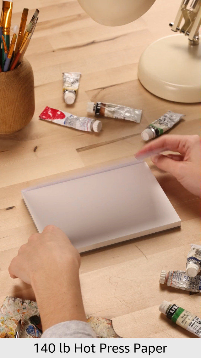 Honsell Fabriano Artistico Acquarello Watercolour, Bianco Naturale, Grana Fine Pressata, 23x30,5cm, 20 Fogli Da 300g/m², Cartoncino Per Acquerello Di Alta Qualità, Blocco 4 Lati, Vegano (71-19012330 - View #3