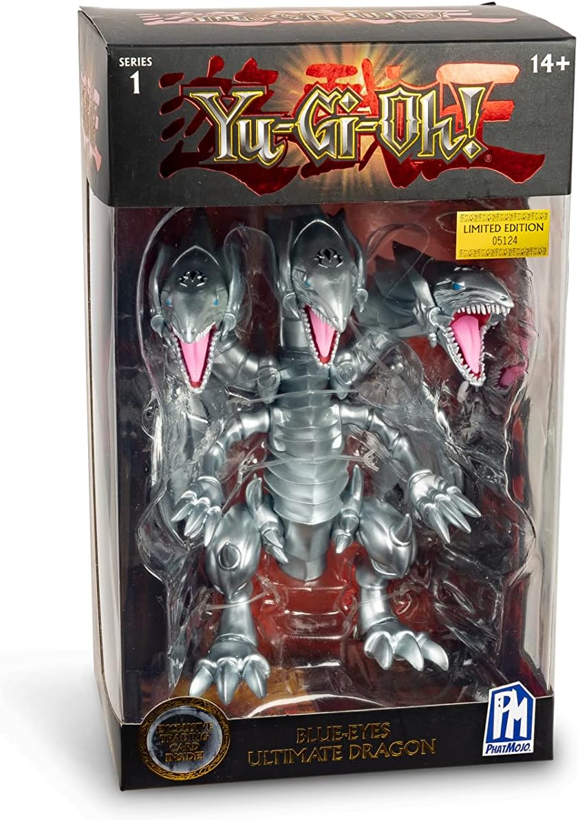 Yu-Gi-Oh! Highly Detailed 7 inch Articulated Action Figure, Limited Edition, Includes Exclusive Trading Card, The Blue Eyes Ultimate Dragon