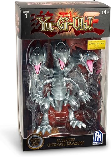Yu-Gi-Oh! Highly Detailed 7 inch Articulated Action Figure, Limited Edition, Includes Exclusive Trading Card, The Blue Eyes Ultimate Dragon