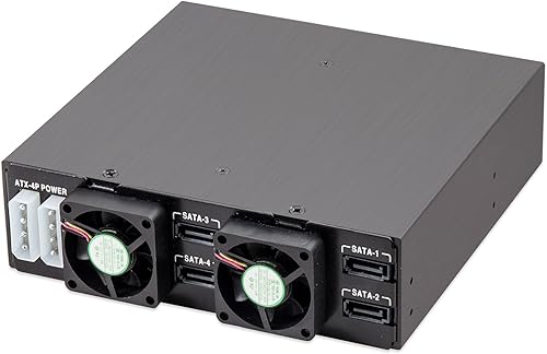 Miniatura 5 de Syba 4 Bay - Soporte para disco duro SATA de 2,5" para unidades de 5,25", para HDD SSD SY-MRA25038