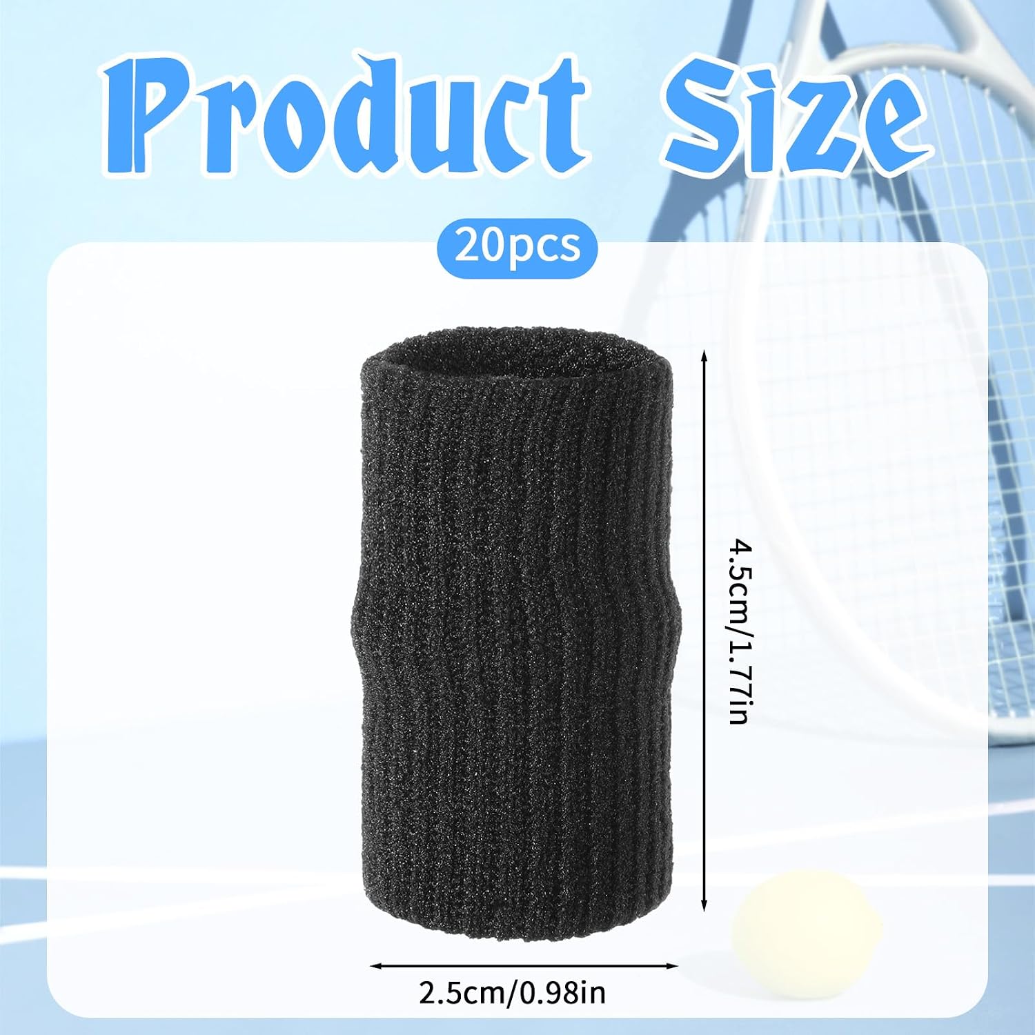 WLLHYF 20 Pcs Black Finger Sleeves Breathable Finger Brace Elastic Support Compression Sleeves for Arthritis Thumb Splint for Relief Sports Protection for Basketball, Golf, Tennis