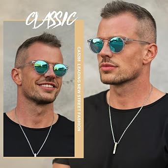 CARFIA Mens Sunglasses Polarised Vintage Eyewear UV400 Protection CA5288L