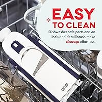 Vista 5 de DASH Safe Slice Mandoline for Vegetables, Meal Prep & More with 30+ Presets & Thickness Adjuster, Midnight Navy