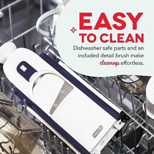 Miniatura 5 de DASH Safe Slice Mandoline for Vegetables, Meal Prep & More with 30+ Presets & Thickness Adjuster, Midnight Navy