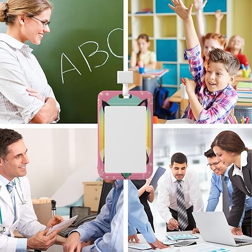 Miniatura 9 de Portatarjetas de matrícula con estampado de flores (material ABS), carcasa protectora duradera y elegante para el trabajo y los negocios