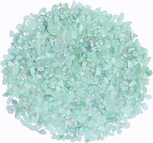 Miniatura 3 de GLOREIEY Chips de fluorita turquesa, piezas de cuarzo de cristal triturado, pequeñas piedras pulidas para manualidades, fabricación de joyas,