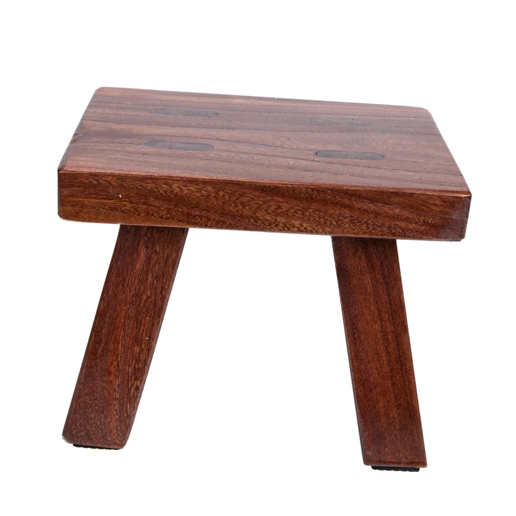 Taburete de Baile para Niños Pequeño Escalón de Madera Maciza Color Café para Uso Doméstico Función para Cambiar Zapatos y Altura Segura