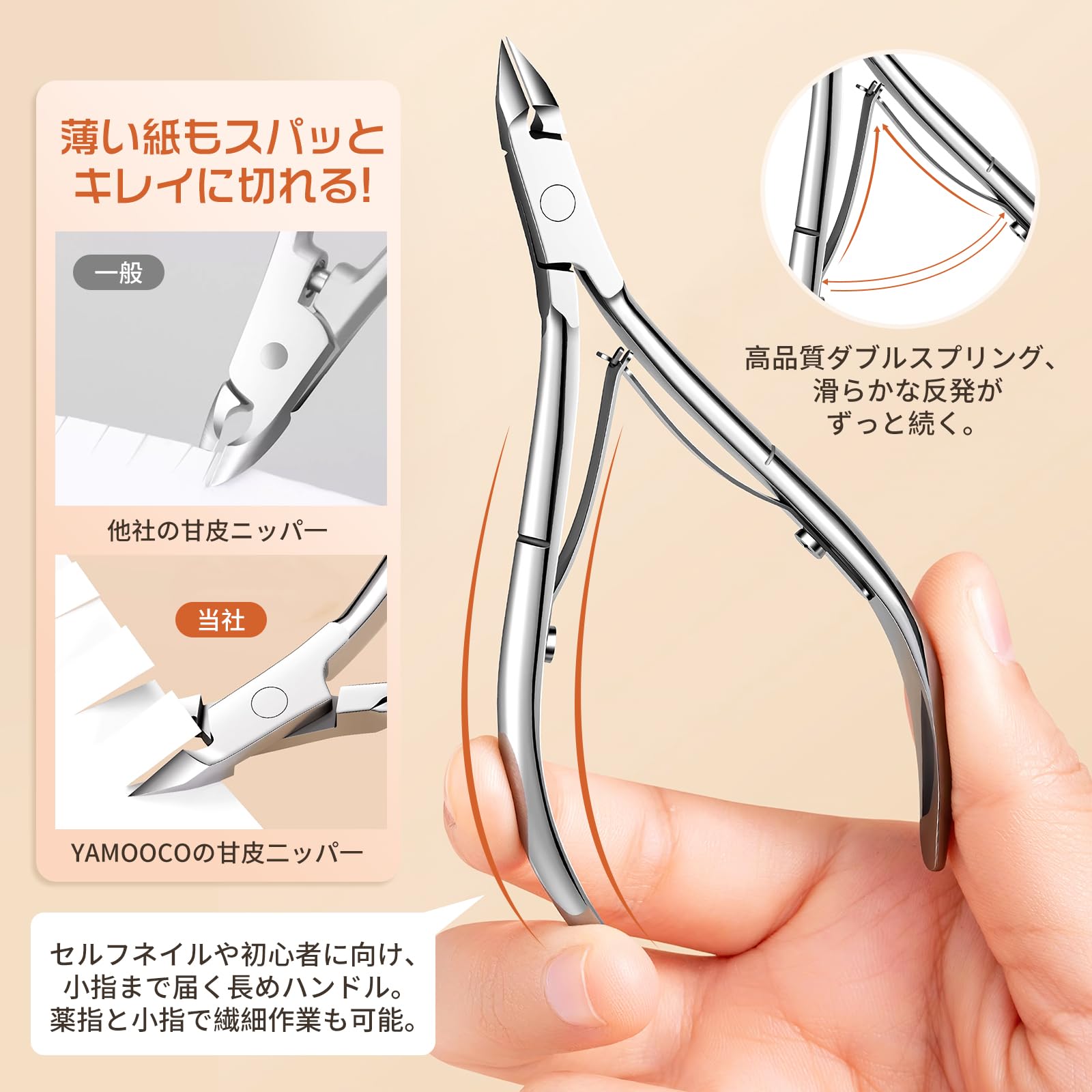 Amazon.co.jp：YAMOOCO キューティクルニッパー 【 甘皮切り