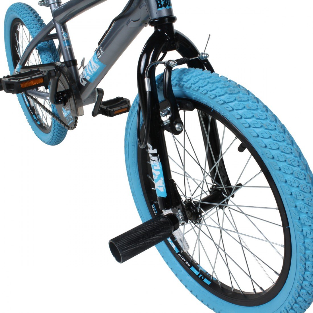 deTOX 18 Zoll BMX für Kinder 115-140 cm Mädchen Jungen ab ca, 5 Jahre Freestyle Fahrrad mit Pegs und 360° Rotor Kinderfahrrad Unisex Rad mit Bremsen