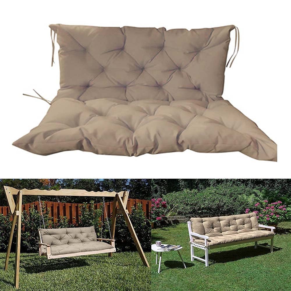 Panca impermeabile da esterno con schienale, 2-3 posti, dondolo da giardino e cuscino per schienale, copertura per sedie e pallet in legno