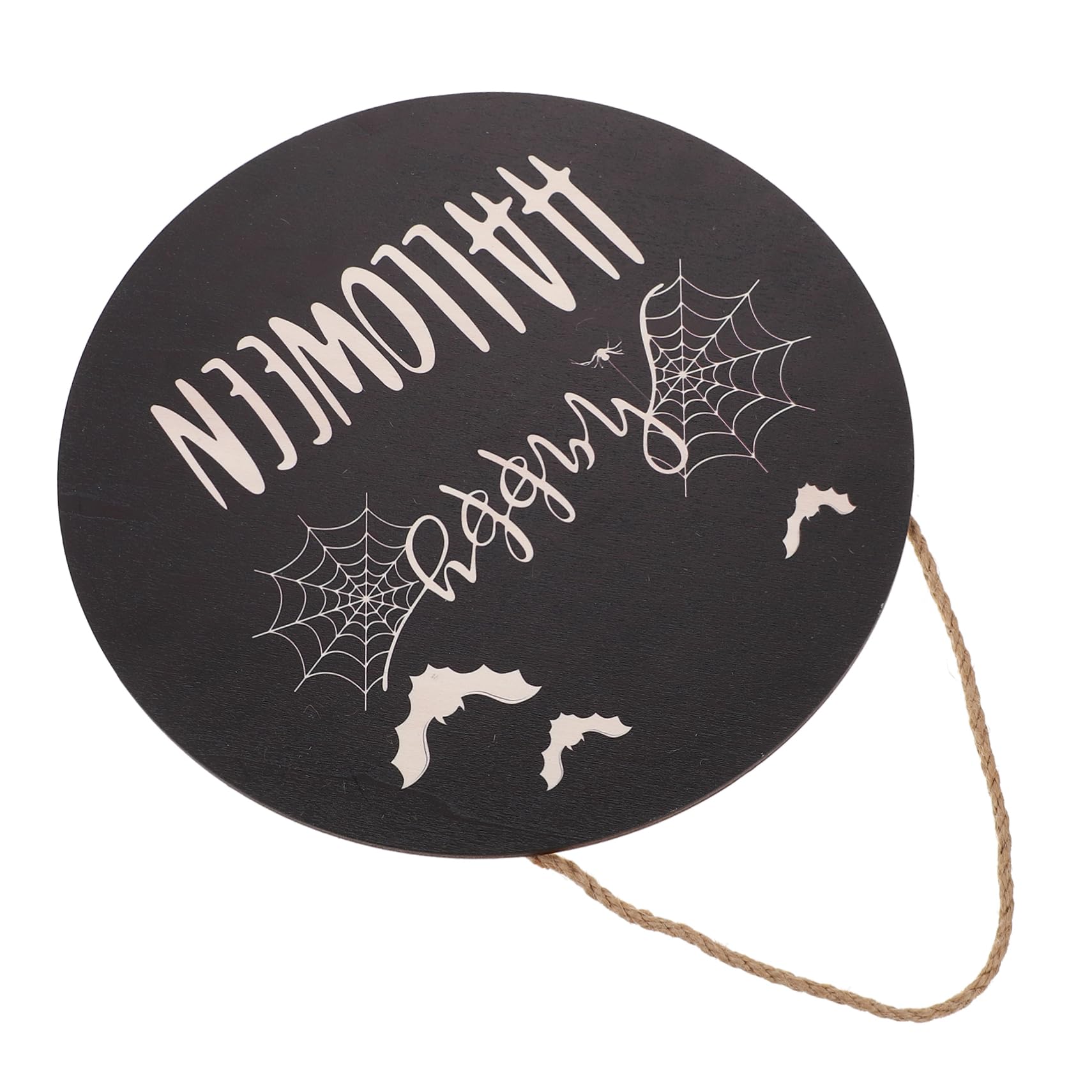 Artesanía de madera de Halloween adorno colgante redondo detallado