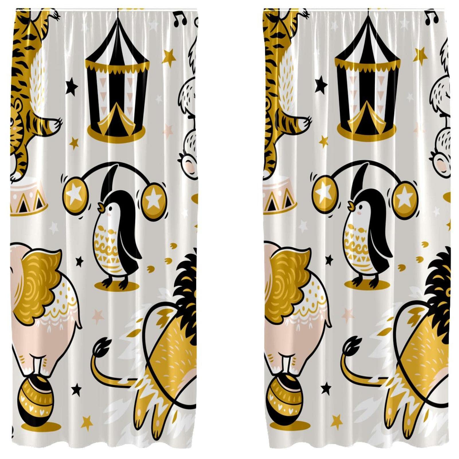 Rideau occultant lion pour chambre d'enfant ludique