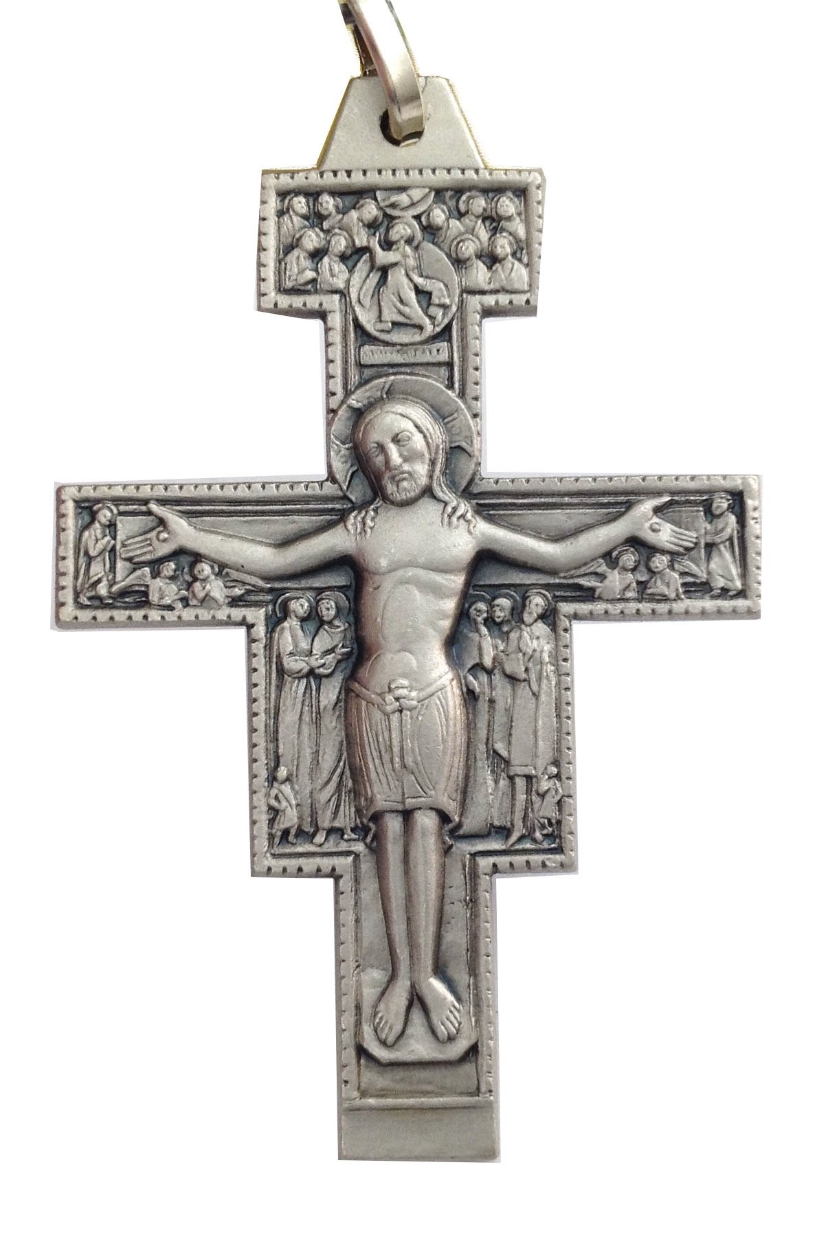 I G J Sankt Damiano Kreuz aus massivem 925er Silber