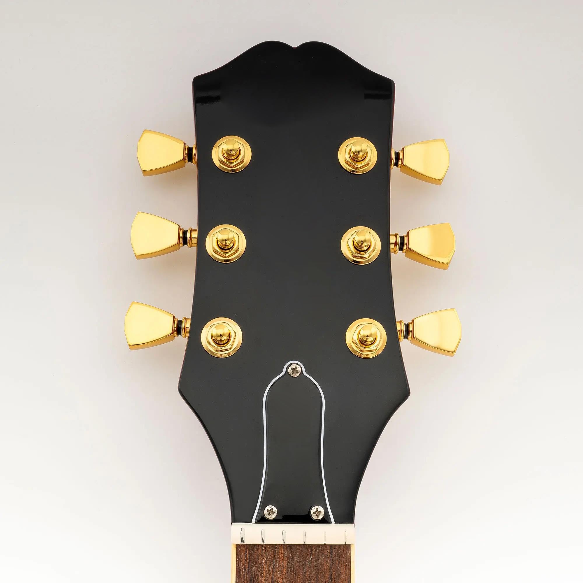 Miłośnicy muzyki Kołki Do Strojenia Gitary Miłośnicy Muzyki Gitara Elektryczna Przełożenie 18:1 W Pełni Uszczelniona Głowica Maszynowa Tuner Klucz Do Strojenia(3R3L Gold)