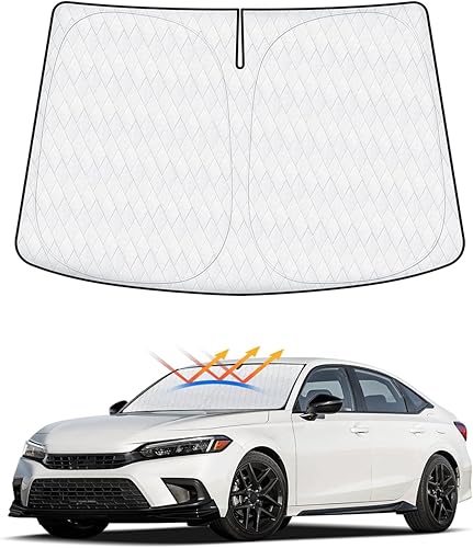 Parasol para parabrisas de ajuste personalizado para Honda Civic 2022-2025 2026, parasol para accesorios Civic, visera plegable para ventana