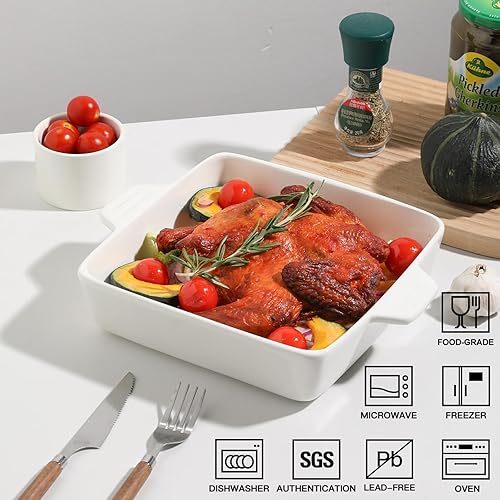 Miniatura 75 de Sweejar Ceramic Baking Dish, Rectangular Small Baking Pan with Double Handles, 20 Oz for Cooking, Brownie, Kitchen, 6.5 x 4.9 x 1.8 Inches(Red)