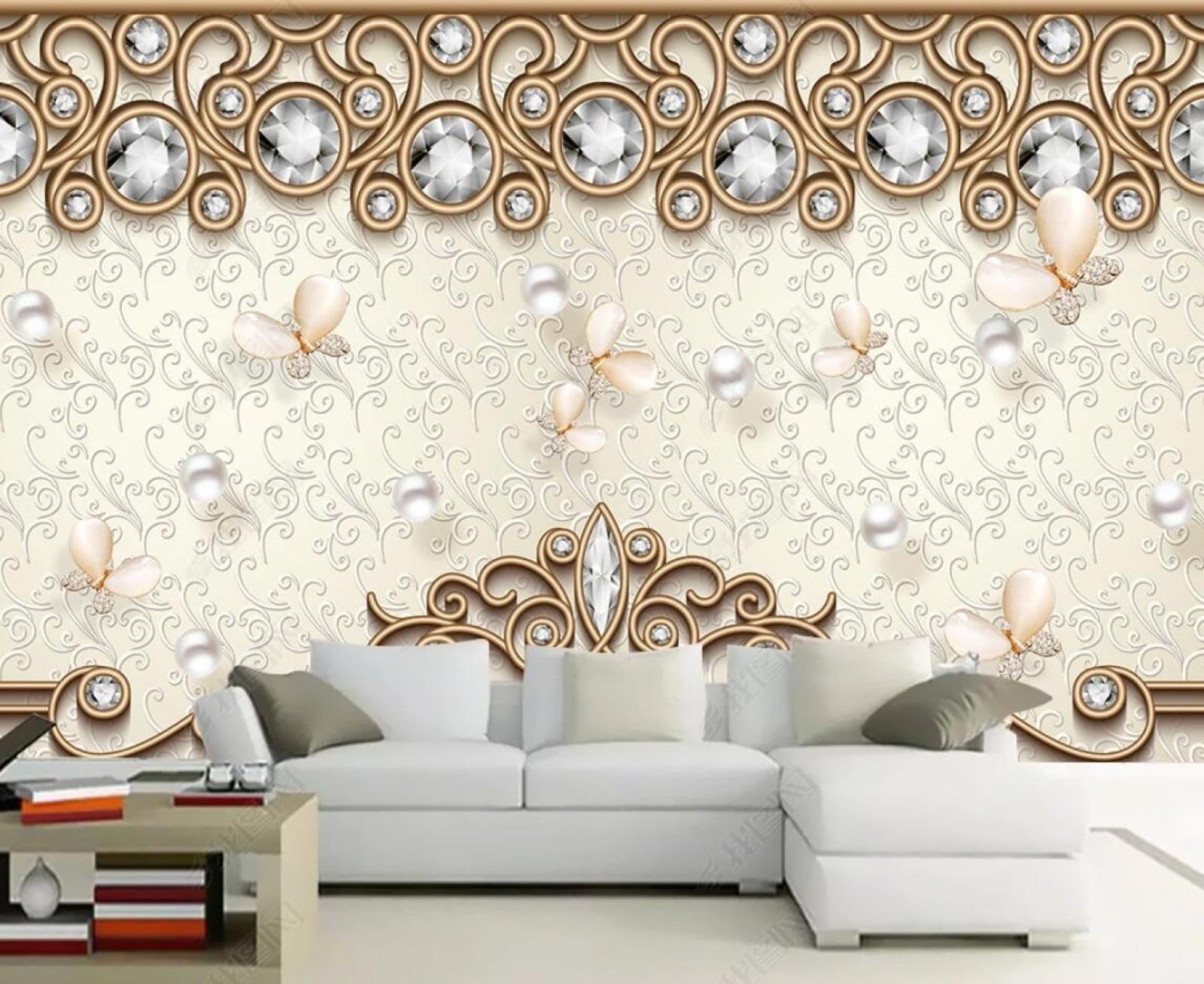 Papier Peint 3D Mignon Papillon Q1208 – Autocollant, Déco Murale Photo, Ambiance Douce